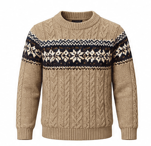 Knit sweater folded after winter garment care